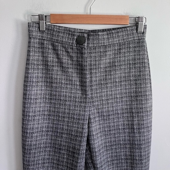 Zara CHECK FAUX SUEDE LEGGINGS - Picture 3 of 8